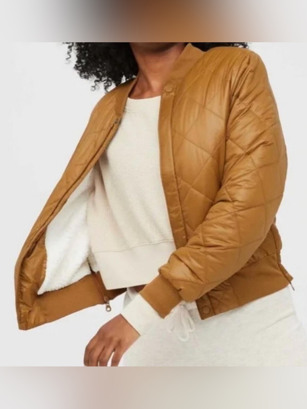 Offline By Aerie Sherpa Lined Quilted Puffer